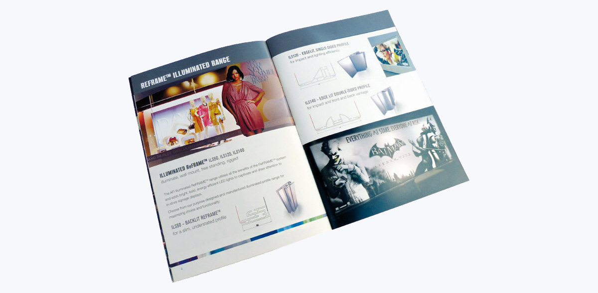 AFI Branding company brochure spread