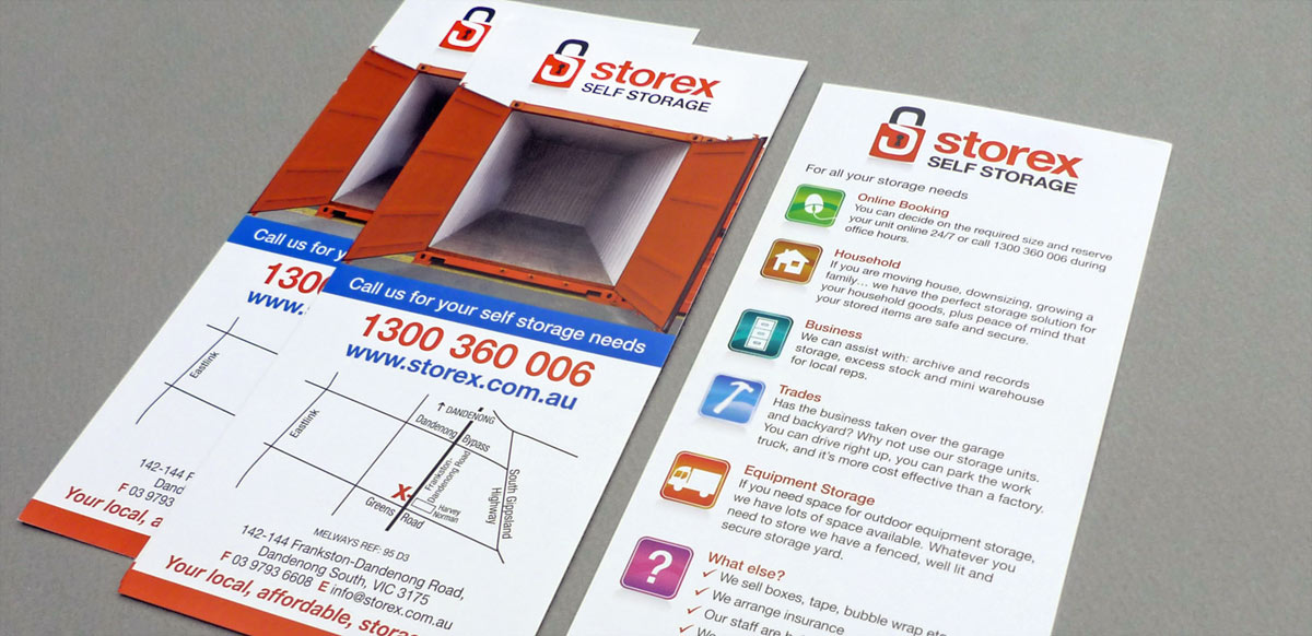 Storex storage flyers