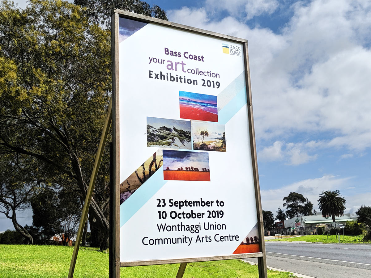 Bass Coast Council Art competition exhibition road sign