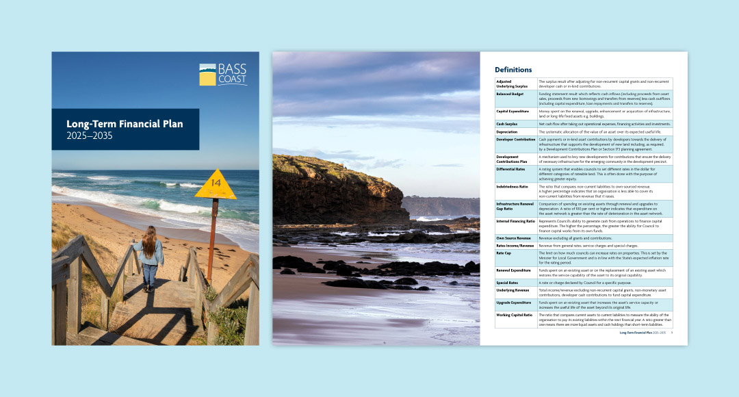 Bass Coast Shire Council Long-Term Financial Plan Graphic Design