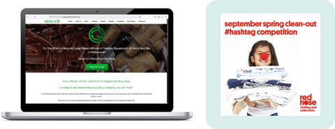 Website Design Gregorys Recycling and Socials Red Nose